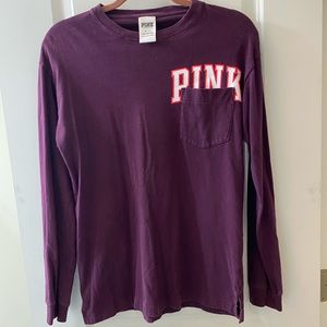 Long sleeve Pink brand shirt. Size XS